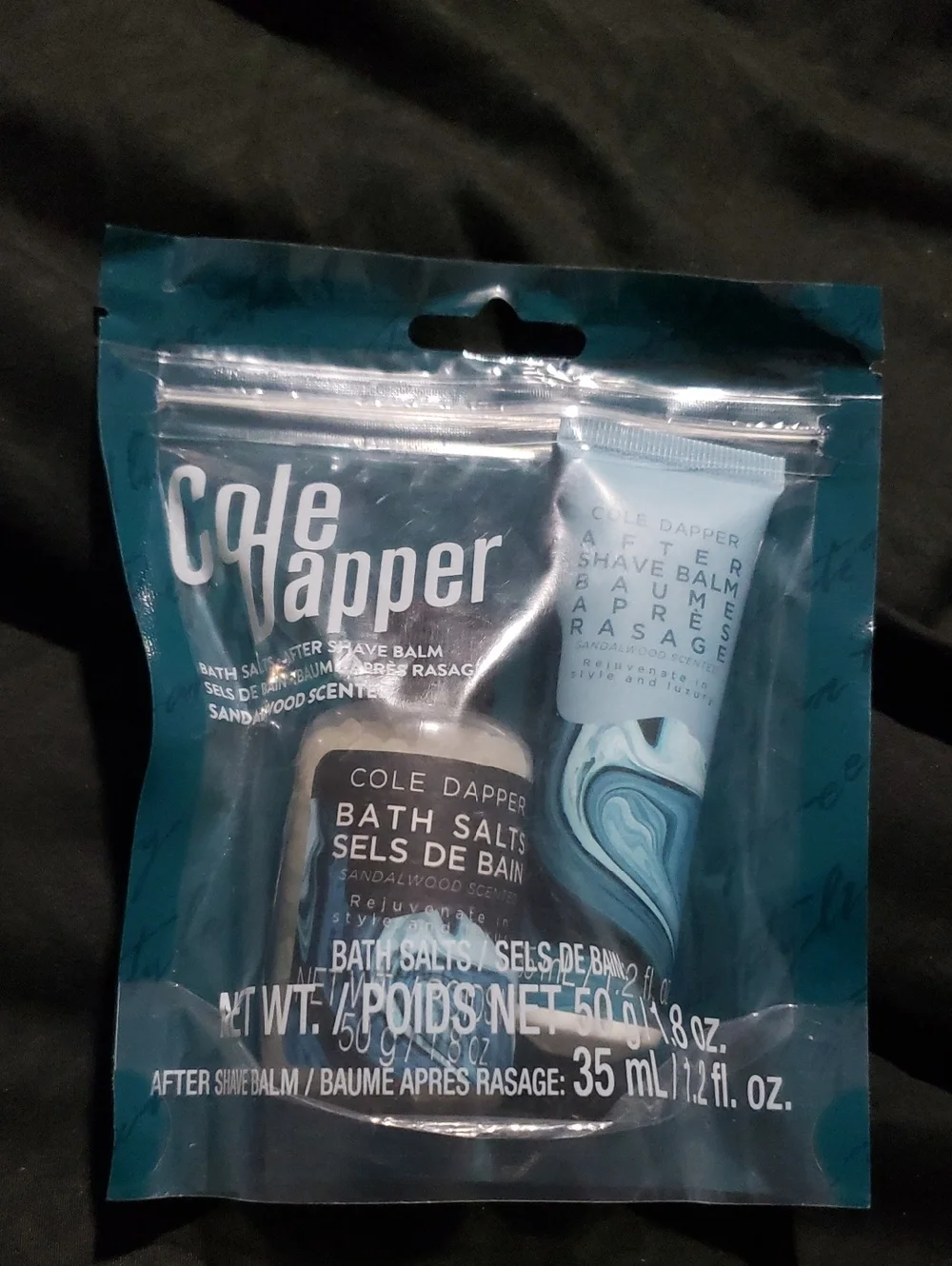 Cole Dapper Bath Salts & After Shave Balm Sandalwood Scented New